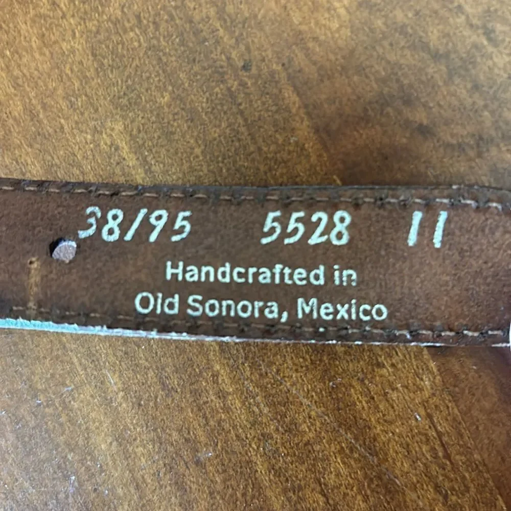 Vintage Handmade Leather Twisted Belt from Old Sonora Mexico